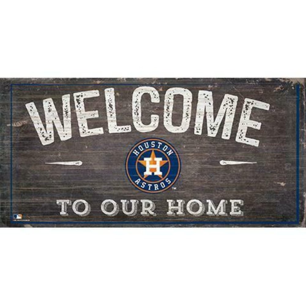 HOUSTON ASTROS WOOD SIGNS 6"X12"